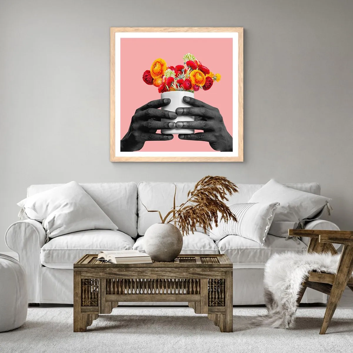 Plakat w ramie jasny dąb - Apoteoza życia - 30x30 cm