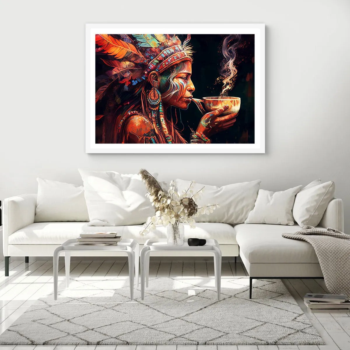 Plakat w białej ramie - Magiczny rytuał - 70x50 cm