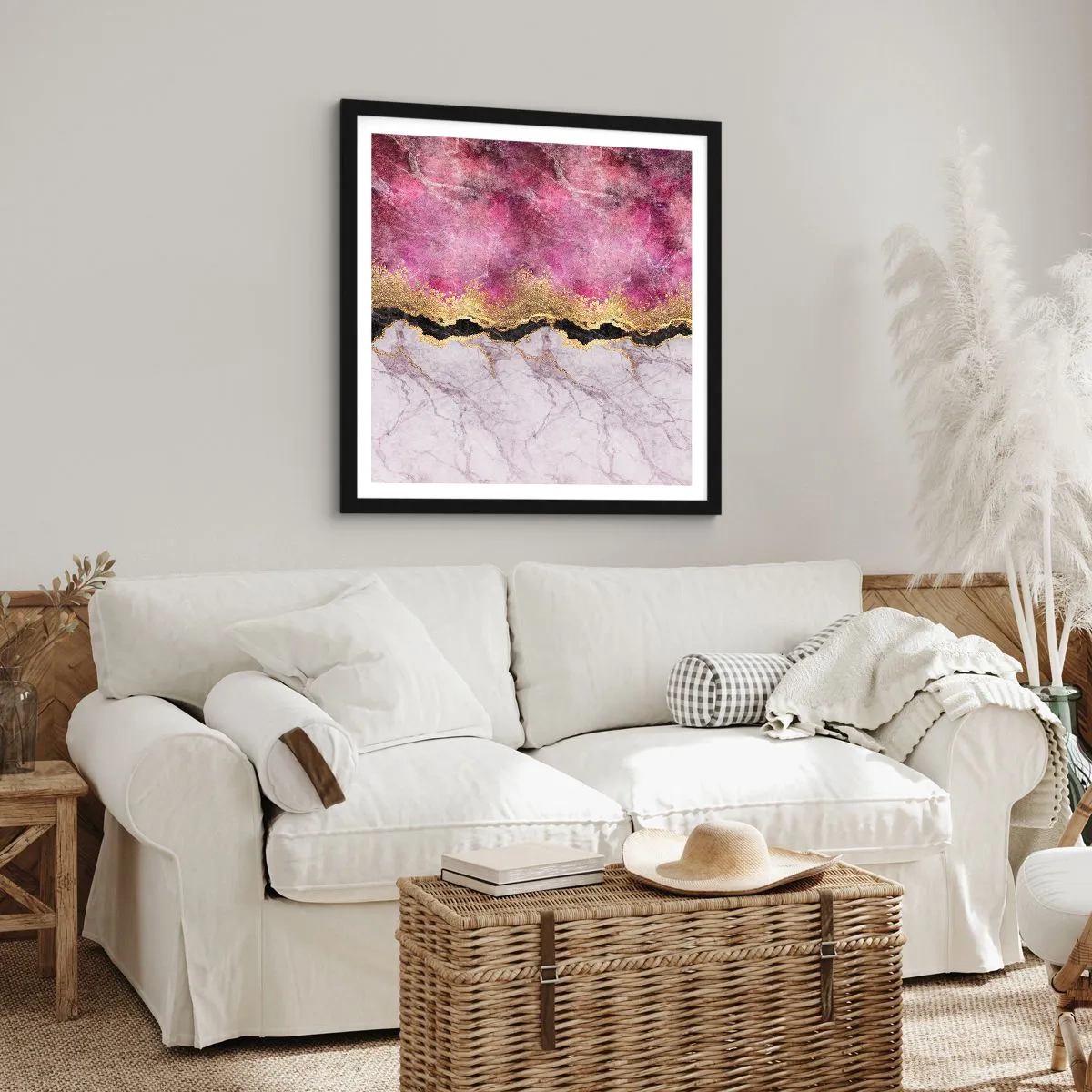 Plakat w czarnej ramie - Na granicy - 60x60 cm