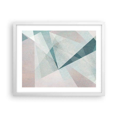 Plakat w białej ramie - Spokojnie choć dynamicznie - 50x40 cm