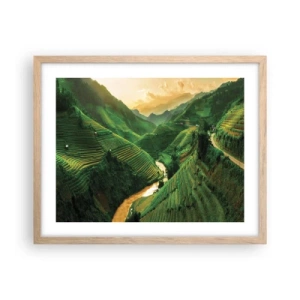 Plakat w ramie jasny dąb - Wietnamska dolina - 50x40 cm