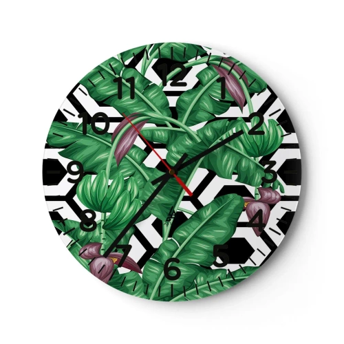 Zegar ścienny - Kompozycja symetryczna z natury - 30x30 cm