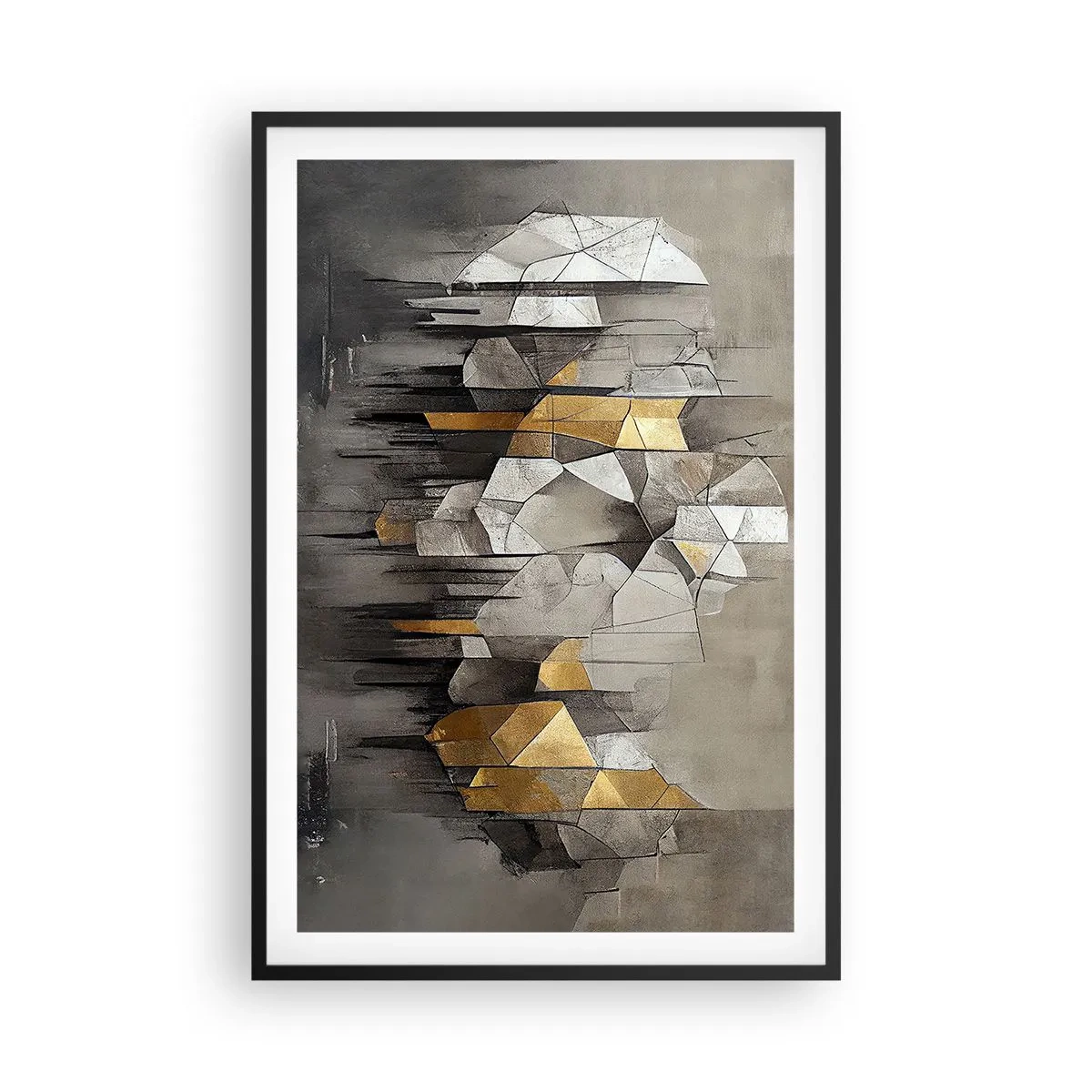 Plakat w czarnej ramie - Kompozycja z lodu i światła - 61x91 cm