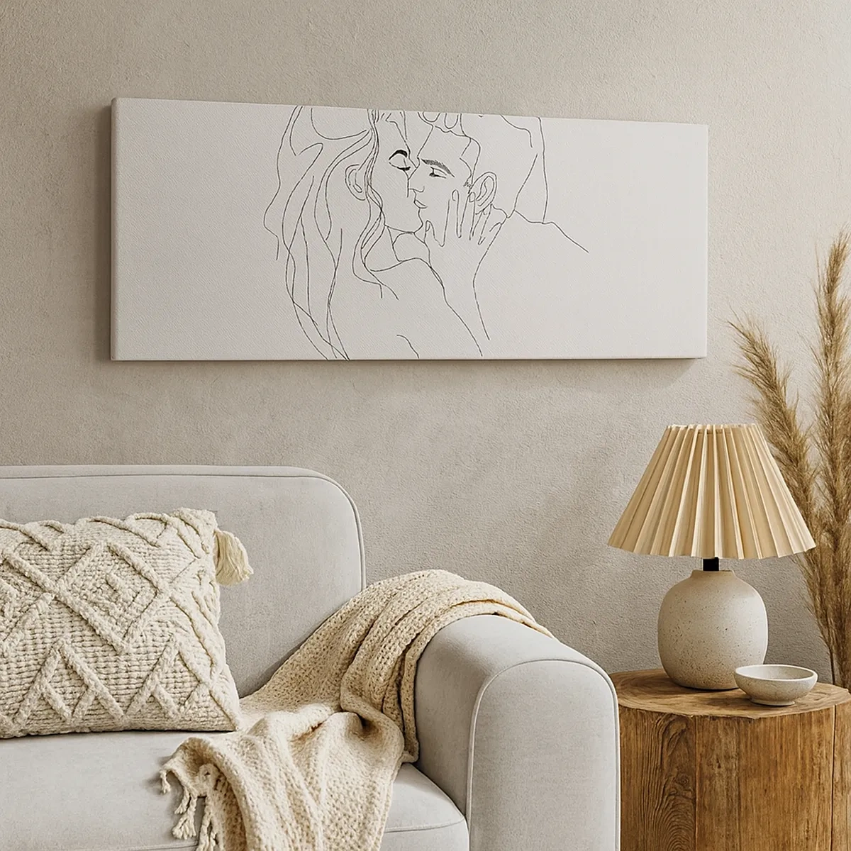 Obraz na płótnie - Tą samą kreską - 30x30 cm