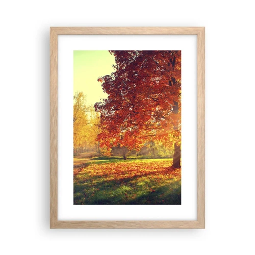 Plakat w ramie jasny dąb - Rude jest piękne - 30x40 cm