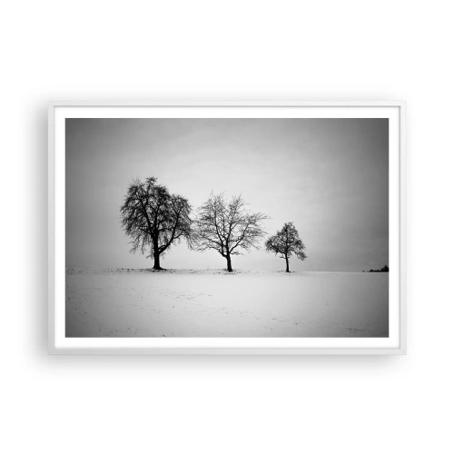 Plakat w białej ramie - O czym śnią? - 100x70 cm