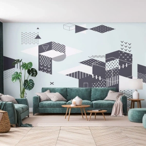 Fototapeta Premium Sand - Nowoczesna abstrakcja geometryczna - 100x70cm - W duszy matematyka - Nowoczesna dekoracja ścienna do salonu, kuchni i sypialni ARTTOR