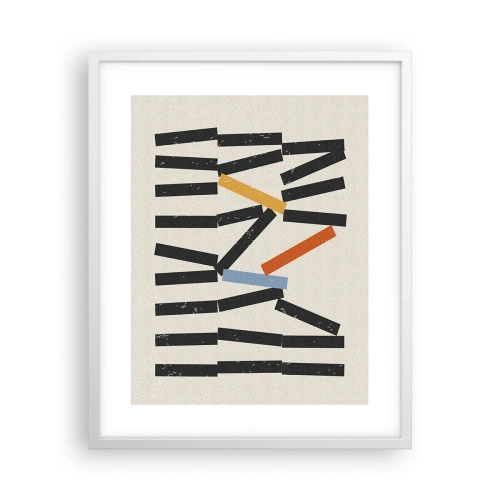 Plakat w białej ramie - Domino – kompozycja - 40x50 cm