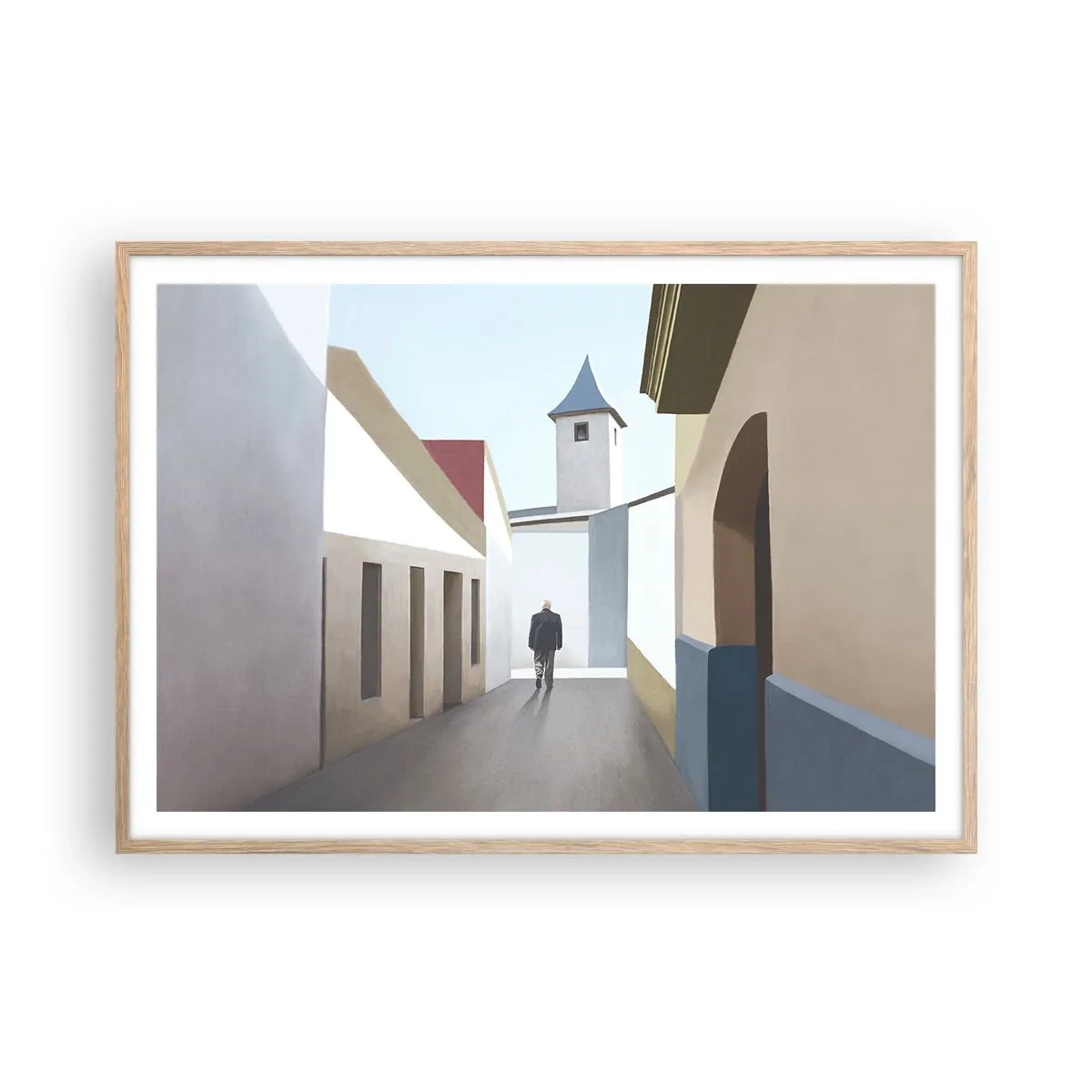 Plakat w ramie jasny dąb - Słoneczny spacer - 100x70 cm