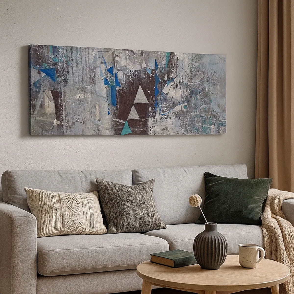 Obraz na płótnie - Nadrzędny porządek trójkątów - 30x30 cm