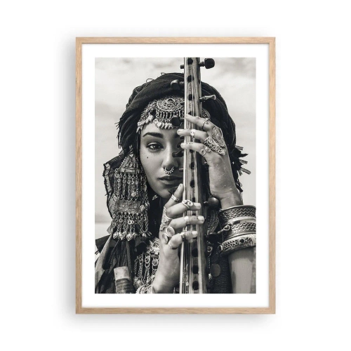 Plakat w ramie jasny dąb - Sama muzyka orientu - 50x70 cm