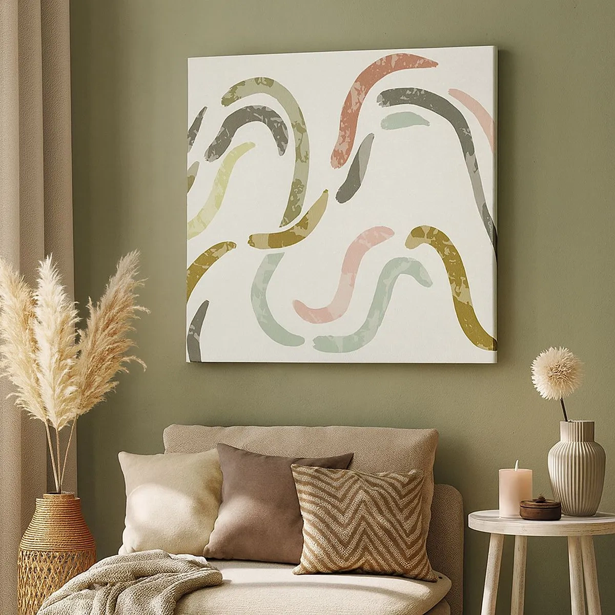 Obraz na płótnie - Radosny taniec abstrakcji - 30x30 cm