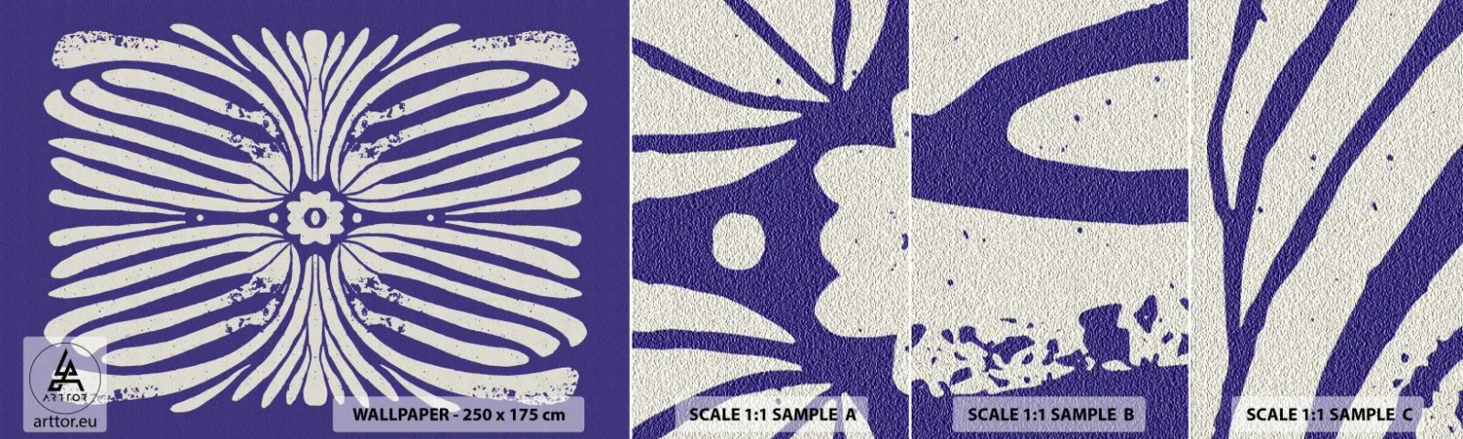 Fototapeta Próbka Samoprzylepna Deluxe Sticker - Etniczne inspiracje - Boho, Botaniczny, Sztuka - 100x30 cm