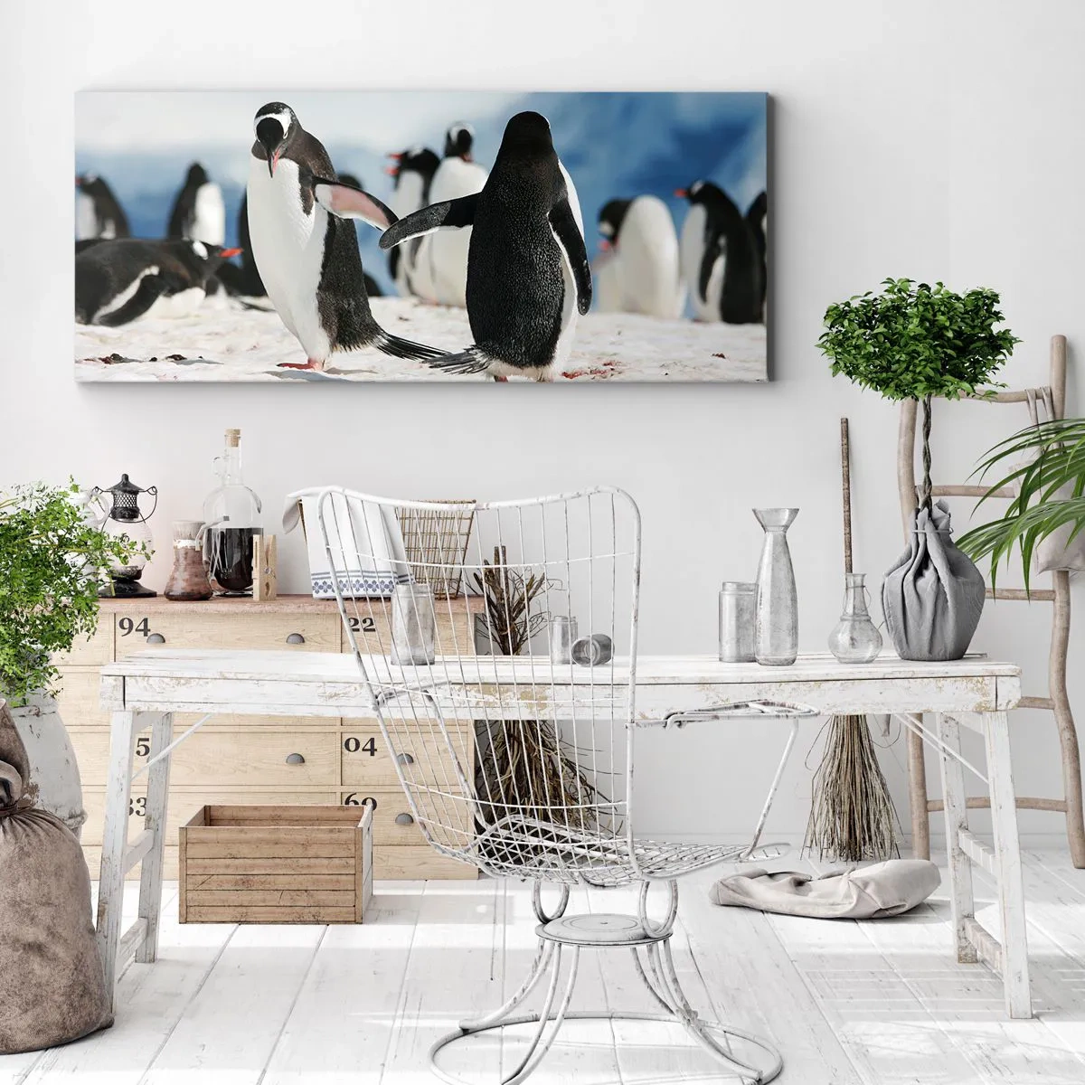 Obraz na płótnie - Taniec na śniegu - 100x40 cm