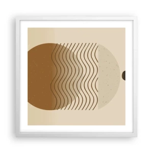 Plakat w białej ramie - O pochodzeniu figur geometrycznych - 50x50 cm