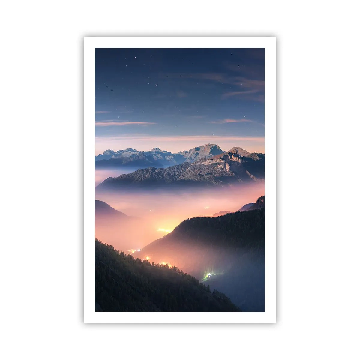 Plakat - Światło w dolinach - 61x91 cm