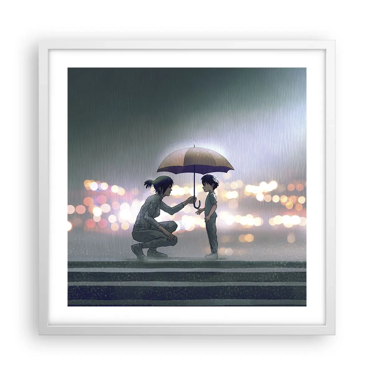 Plakat w białej ramie - I już jest wszystko dobrze - 50x50 cm