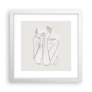 Plakat w białej ramie - Rozmarzona chwila - 30x30 cm