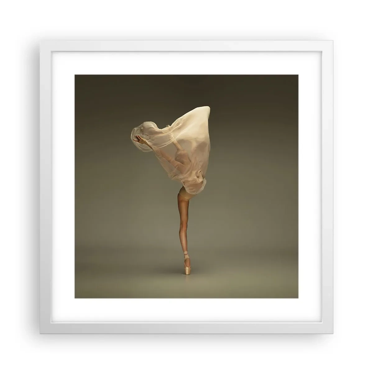 Plakat w białej ramie - Zaraz wzleci - 40x40 cm