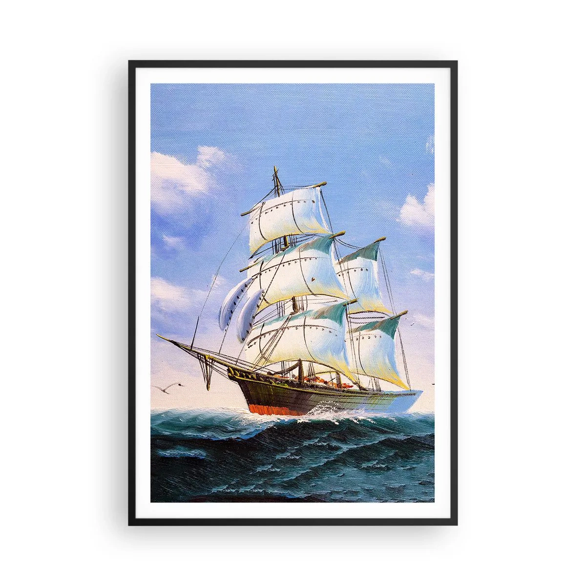 Plakat w czarnej ramie - Dumnie z wiatrem - 70x100 cm