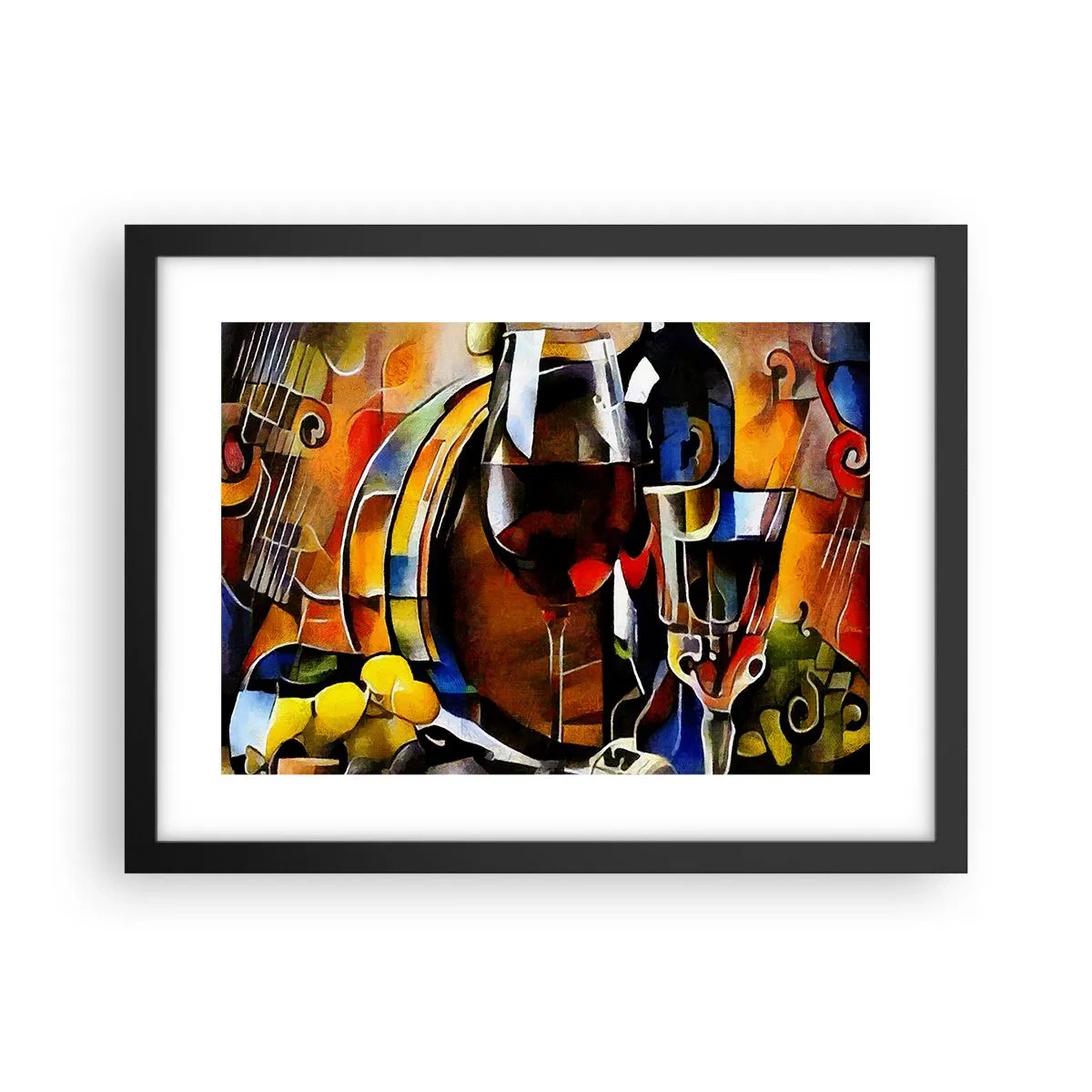 Plakat w czarnej ramie - I świat nabiera barw - 40x30 cm