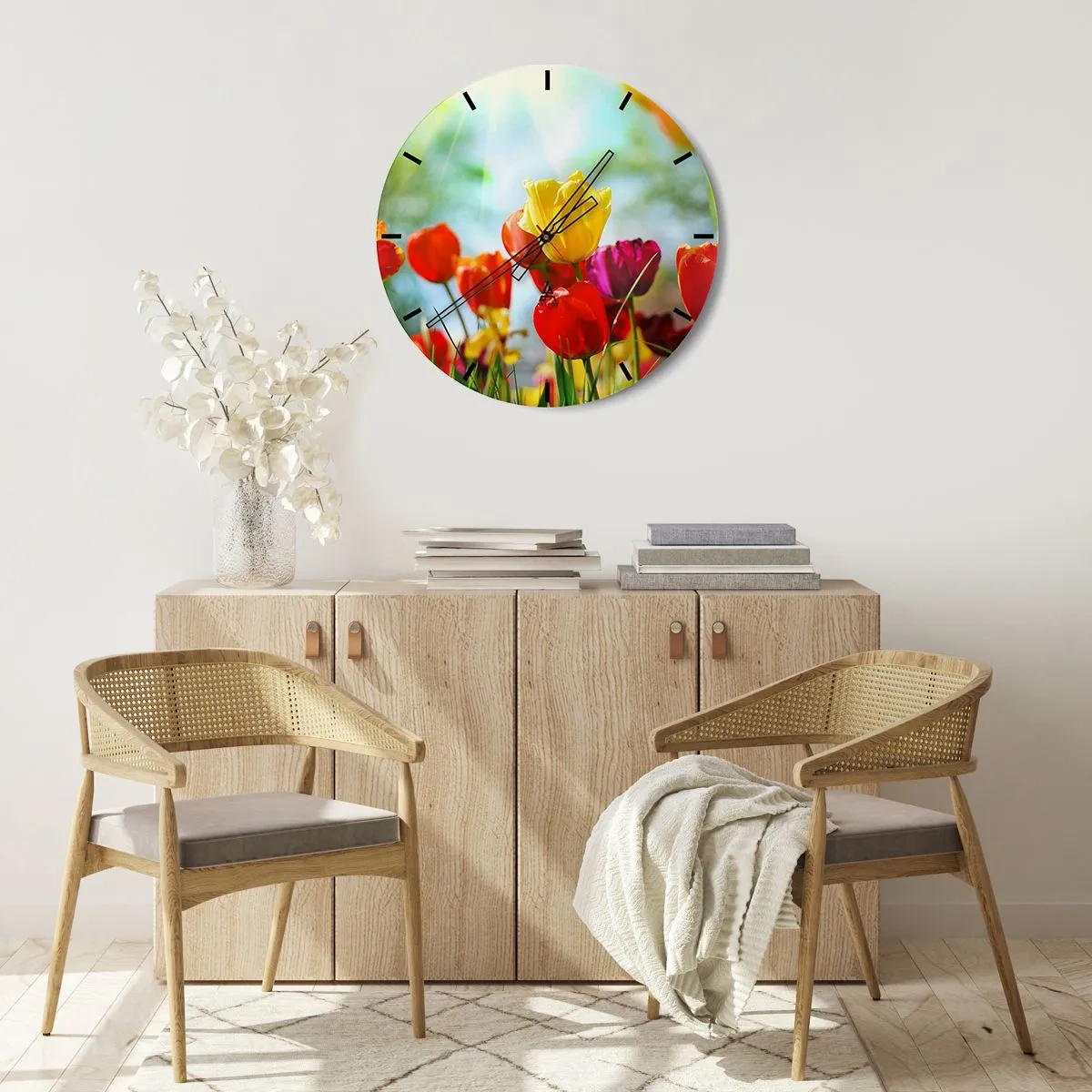 Zegar ścienny - Wszystkie barwy słońca - 30x30 cm