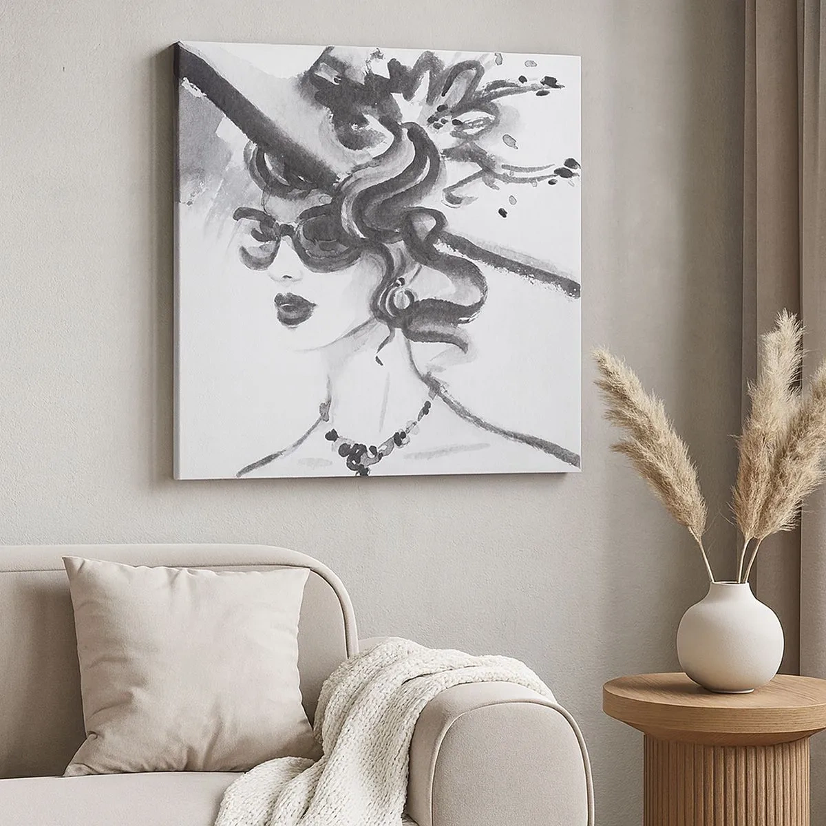 Obraz na płótnie - Dama z charakterem - 30x30 cm