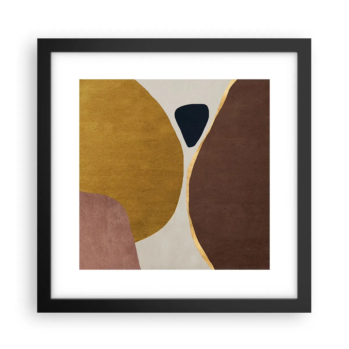 Plakat w czarnej ramie - Abstrakcja – miejsce w przestrzeni - 30x30 cm
