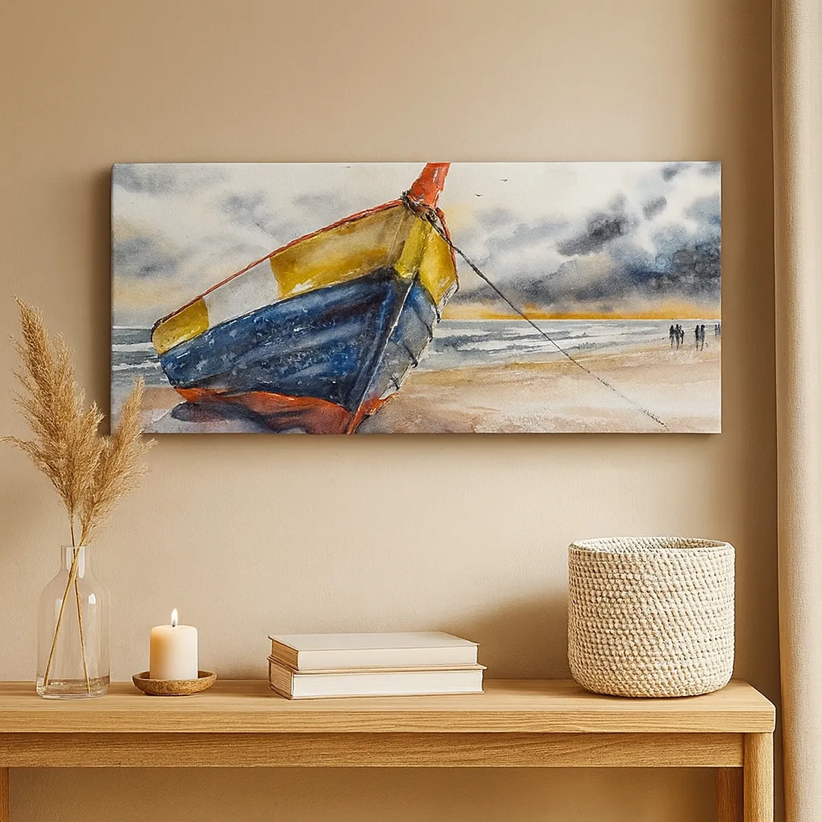 Obraz na płótnie - Odpoczynek na brzegu - 30x30 cm