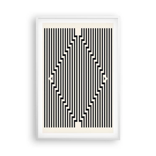 Plakat w białej ramie - Geometryczna iluzja - 61x91 cm