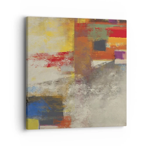 Obraz na płótnie - Geometria barw - 40x40 cm