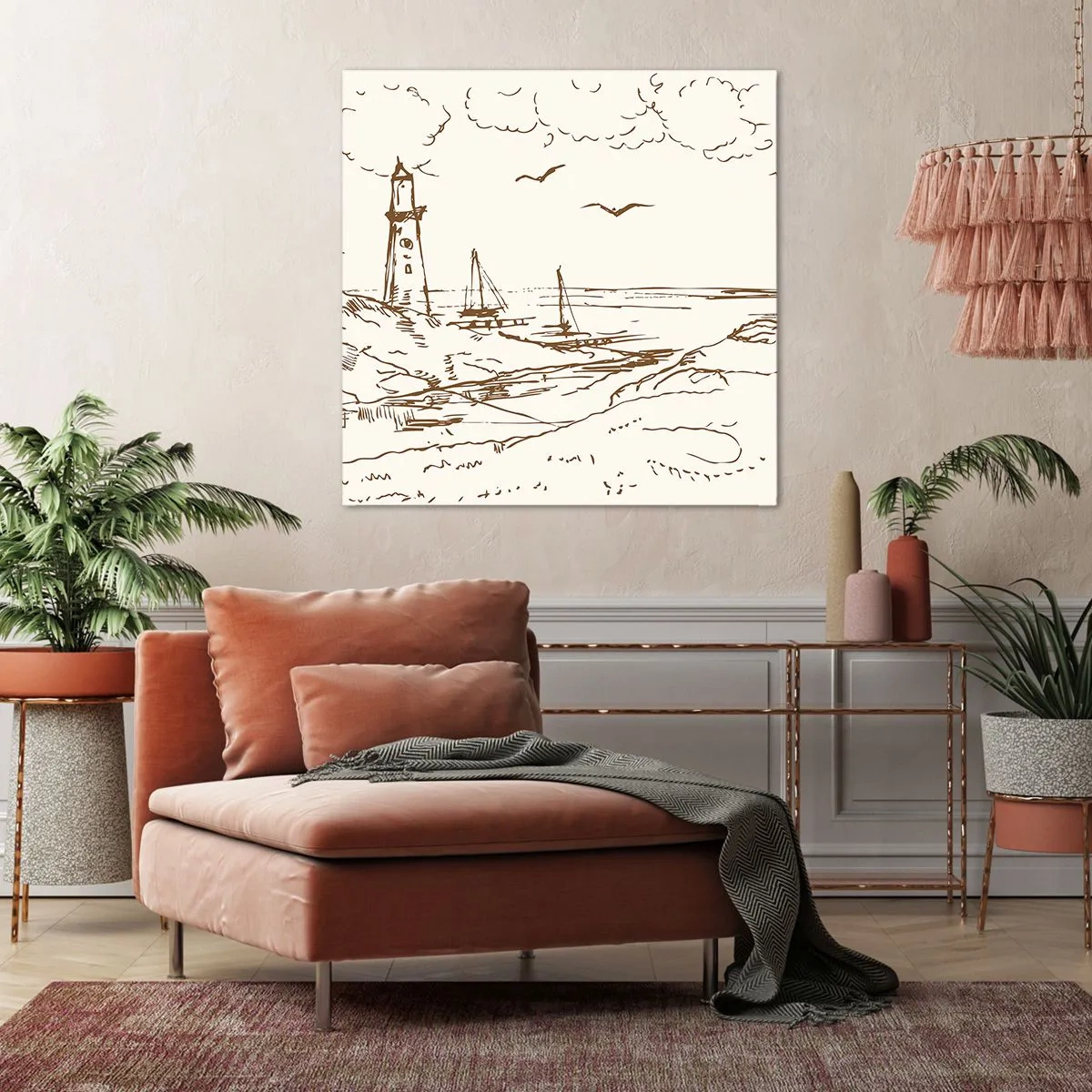 Obraz na płótnie - Zarys wspomnienia lata - 50x50 cm