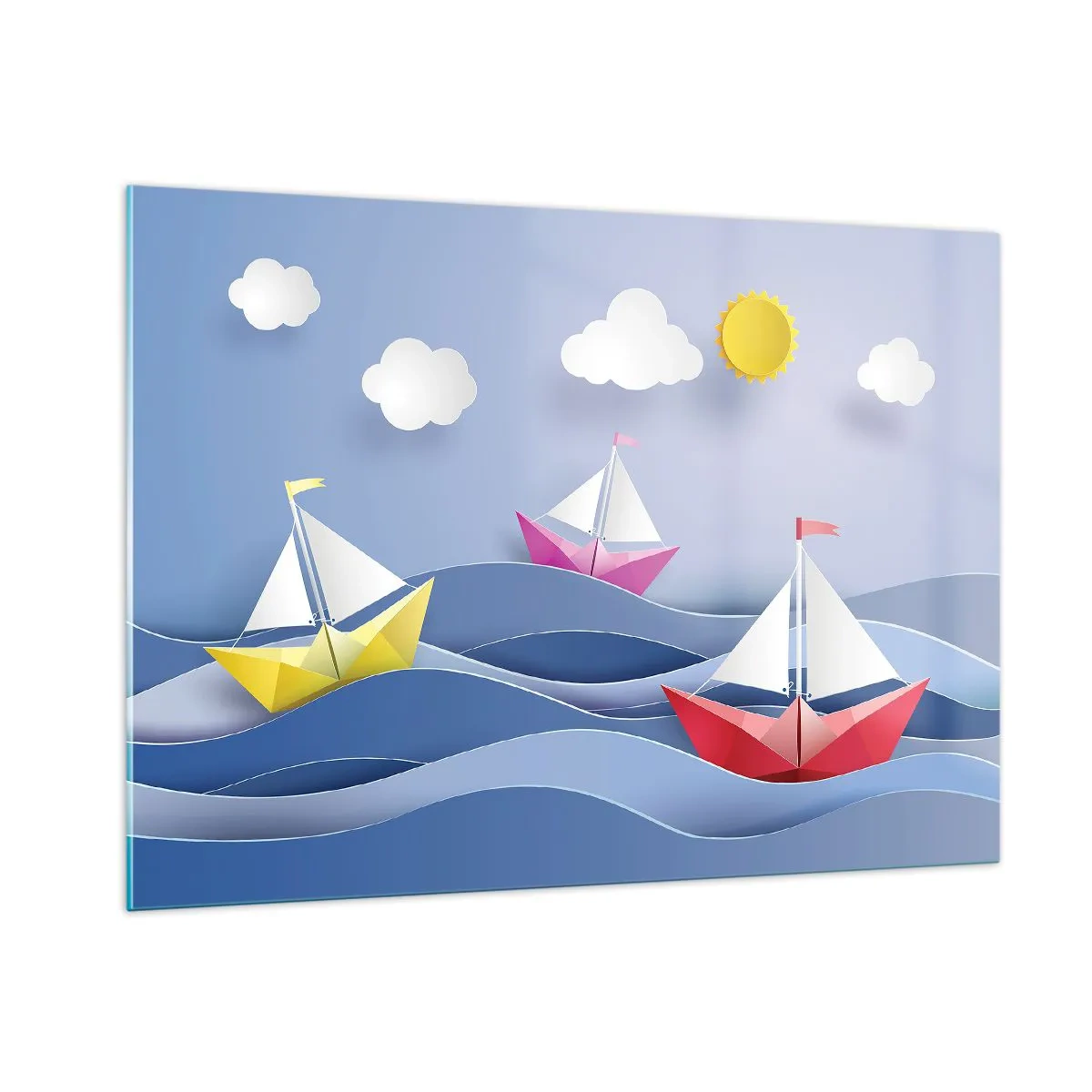 Obraz na szkle - Ach, jak przyjemnie kołysać się wśród fal - 100x70cm - Ach, jak przyjemnie kołysać się wśród fal - Nowoczesna dekoracja ścienna do salonu, kuchni i sypialni ARTTOR