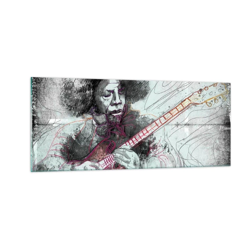 Obraz na szkle - Na falach muzyki - 100x40 cm