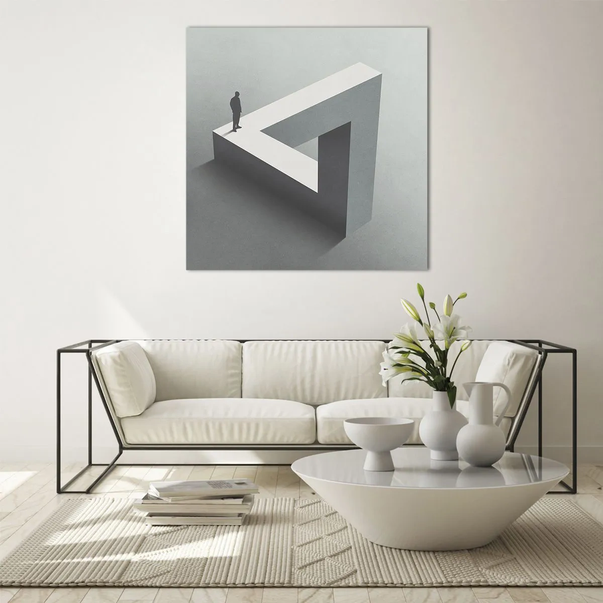 Obraz na szkle - A jednak możliwe - 60x60 cm