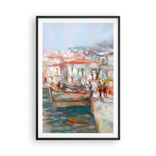 Plakat w czarnej ramie - Pastelowe wakacje - 61x91 cm