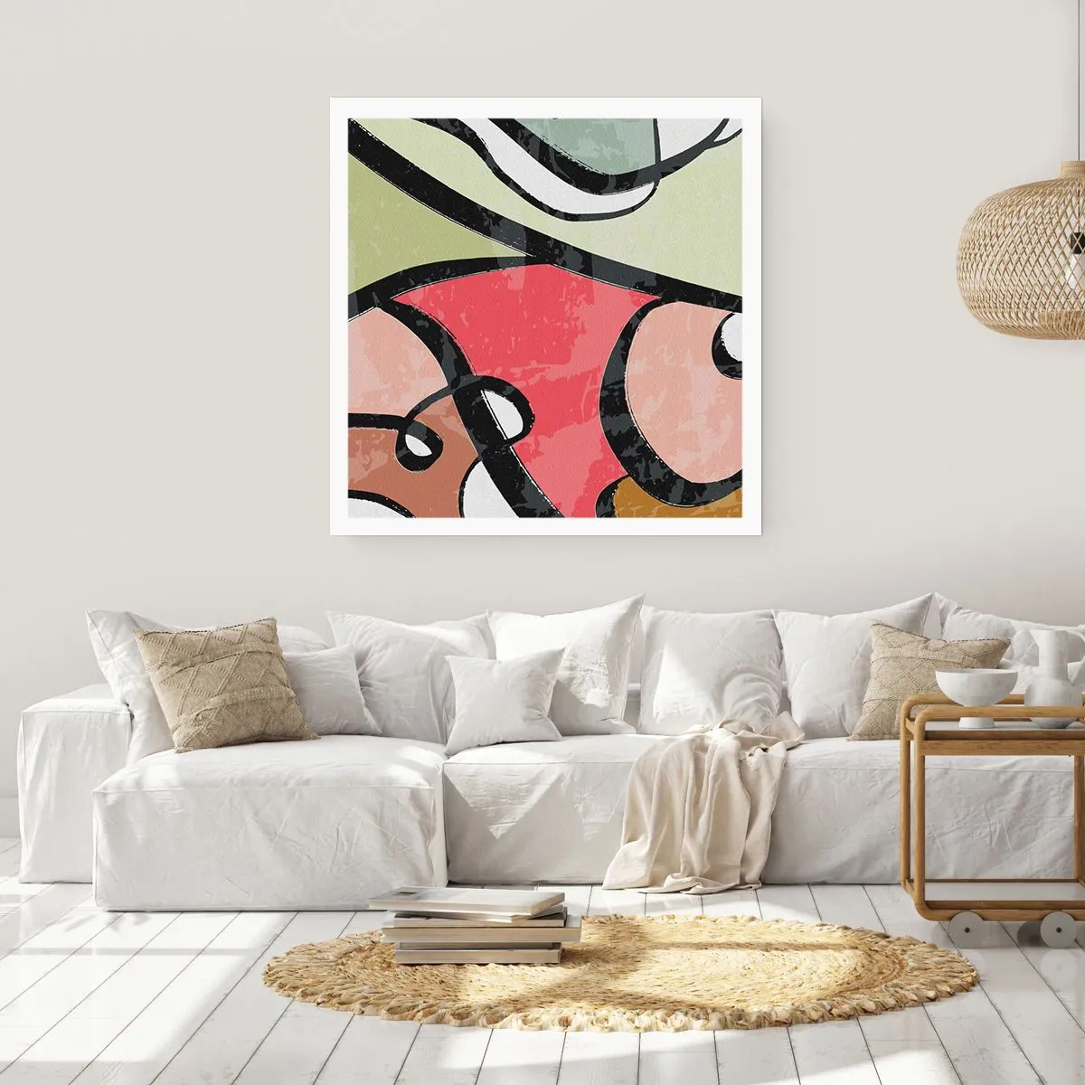 Plakat - Piruety wśród barw - 60x60 cm