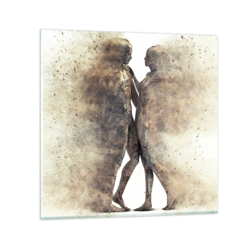 Obraz na szkle - Z prochu powstali, by kochać - 30x30 cm