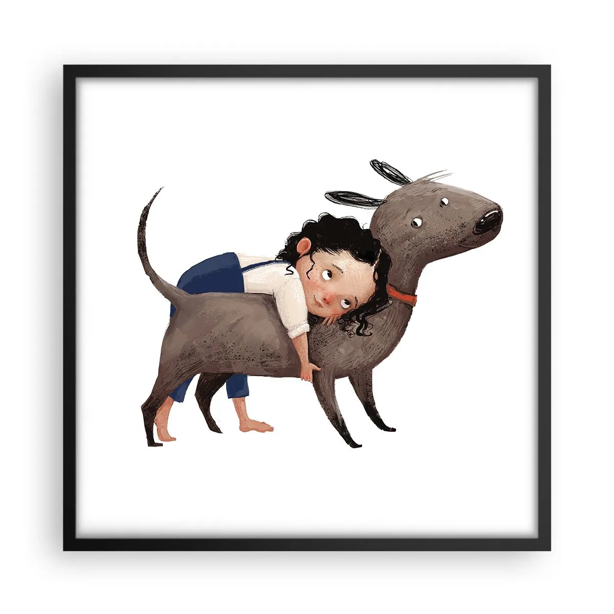 Plakat w czarnej ramie - Najlepsi przyjaciele - 50x50 cm