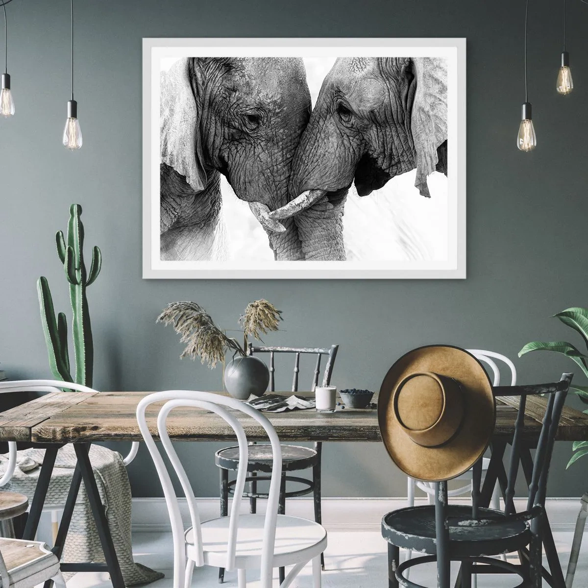 Plakat w białej ramie - Serdeczne wyznanie - 70x50 cm