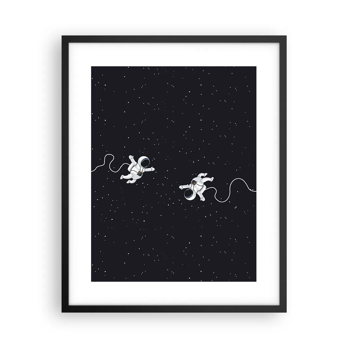 Plakat w czarnej ramie - Kosmiczny pląs - 40x50 cm