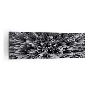 Obraz na płótnie - Abstrakcyjna struktura w odcieniach szarości - 160x50cm - Już ostrzej się nie da - Nowoczesna dekoracja ścienna do salonu i sypialni ARTTOR