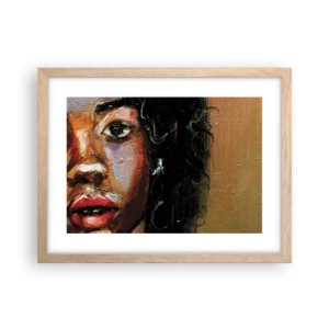 Plakat w ramie jasny dąb - Czerń i blask - 40x30 cm