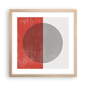 Plakat w ramie jasny dąb - W samo sedno - 40x40 cm