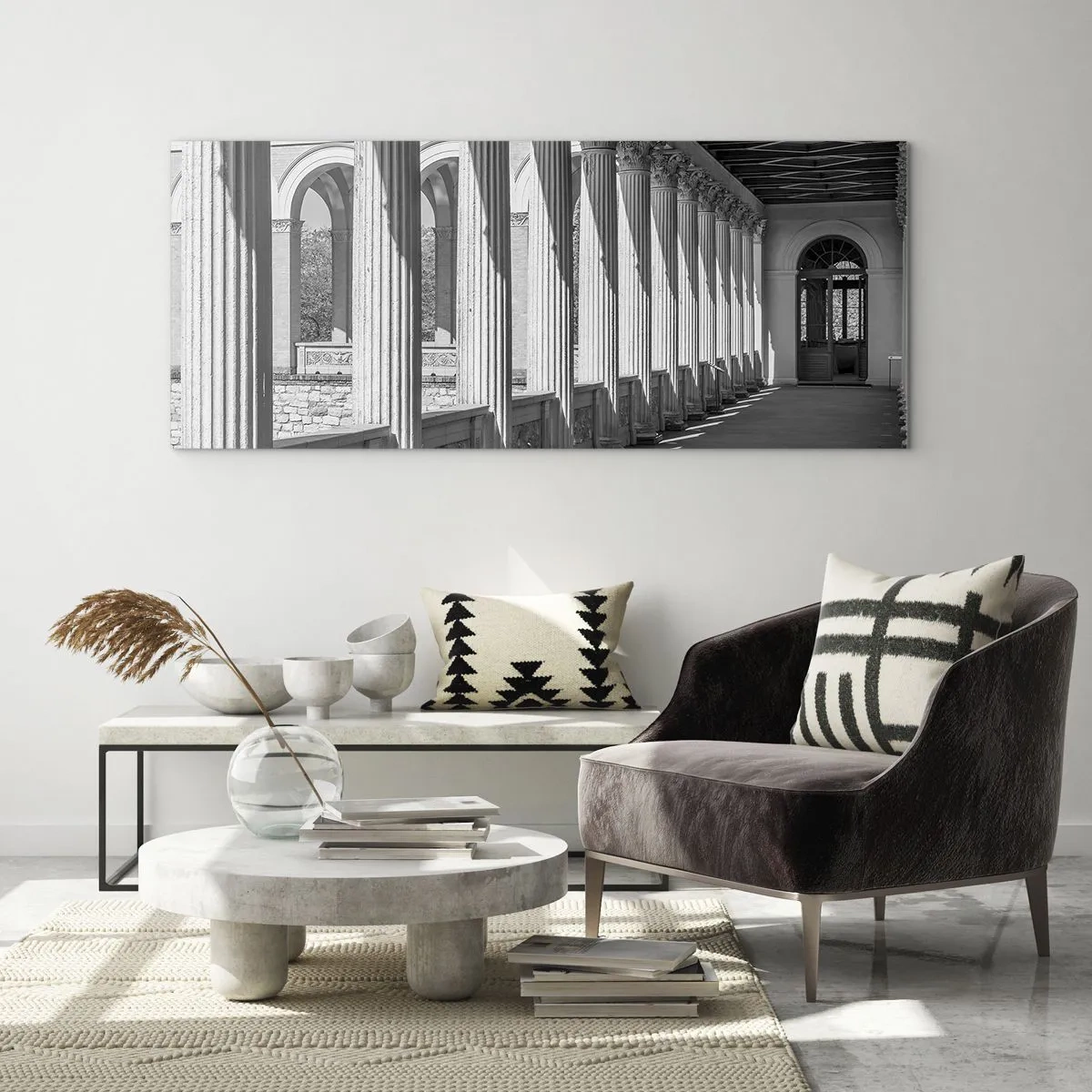 Obraz na szkle - Słoneczna arkada - 100x40 cm
