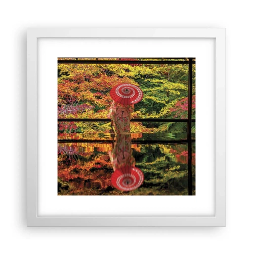 Plakat w białej ramie - W świątyni natury - 30x30 cm