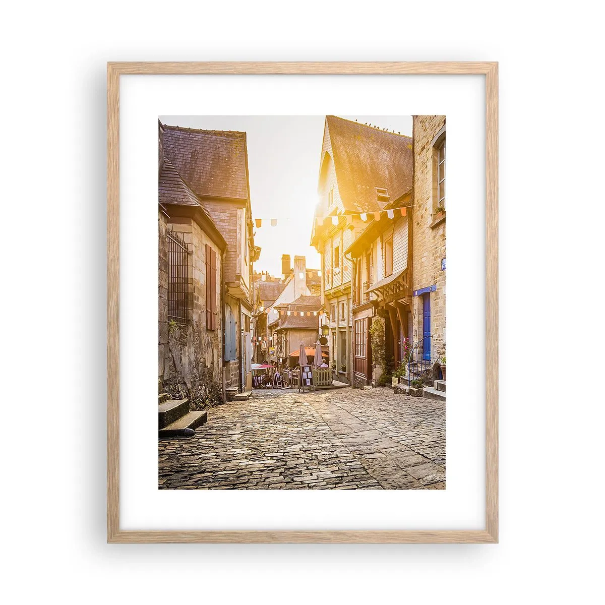 Plakat w ramie jasny dąb - Biały duch miasteczka - 40x50 cm
