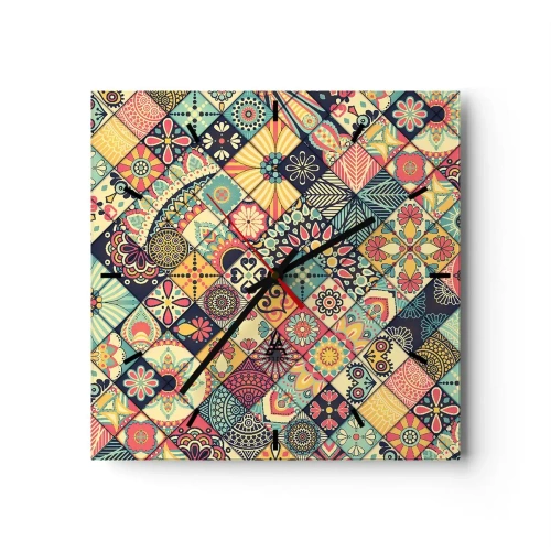 Zegar ścienny - Marokańskie klimaty - 40x40 cm