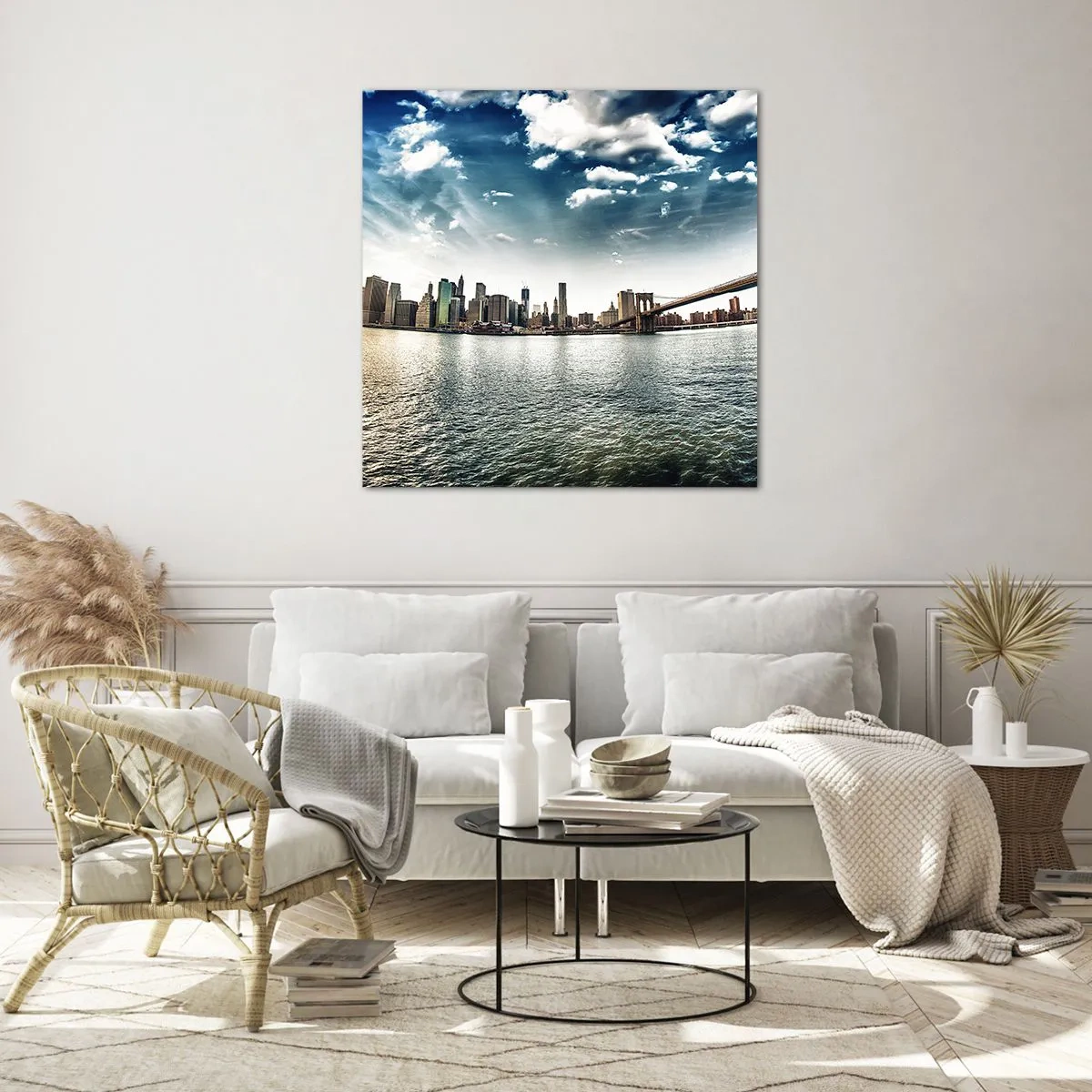 Obraz na szkle - Szklana wyspa - 70x70 cm