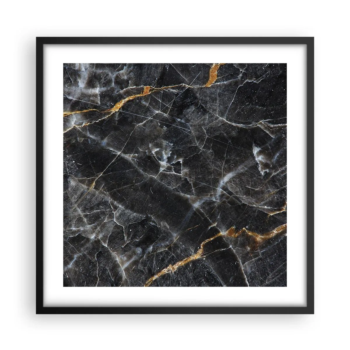 Plakat w czarnej ramie - Wewnętrzne życie kamienia - 50x50 cm